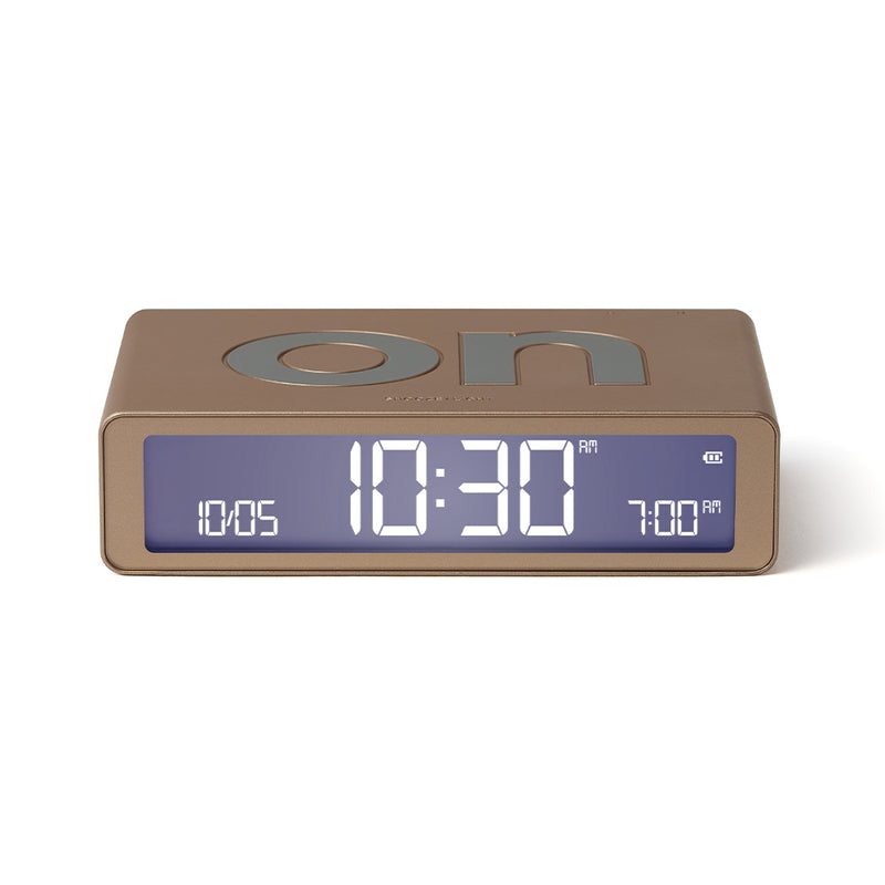 Lexon Flip Classic Reversible Alarm Clock - Gold