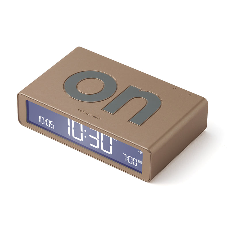 Lexon Flip Classic Reversible Alarm Clock - Gold