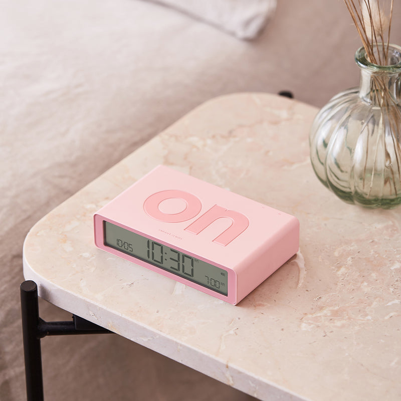 Lexon Flip Classic Reversible Alarm Clock - Pink