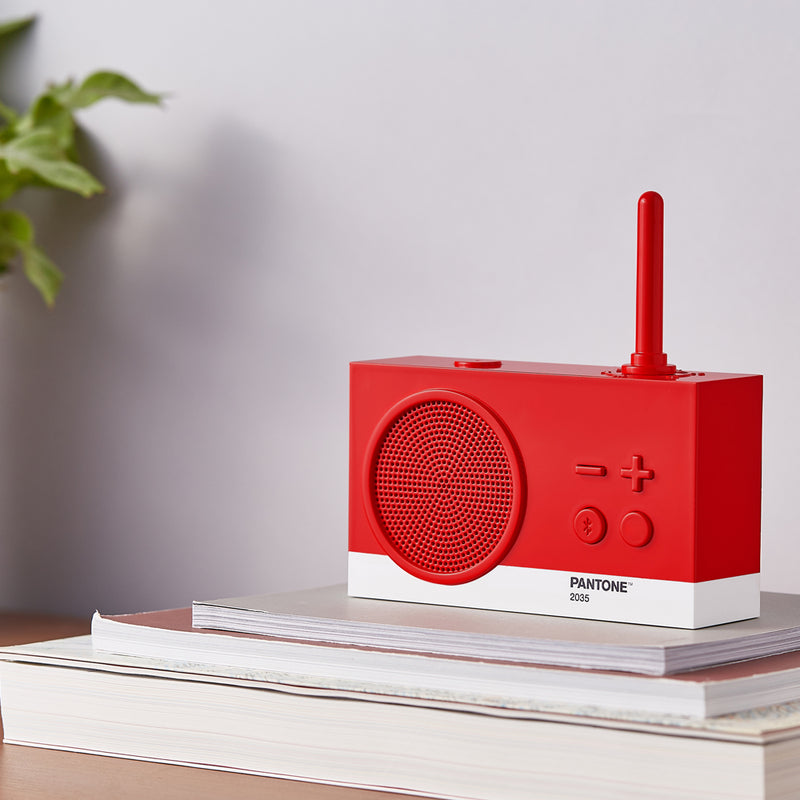 Lexon Thykho 3 Fm Radio & Bluetooth Speaker PANTONE -2035 Red