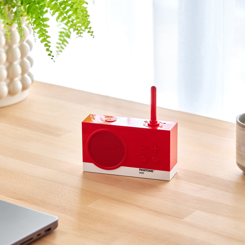 Lexon Thykho 3 Fm Radio & Bluetooth Speaker PANTONE -2035 Red