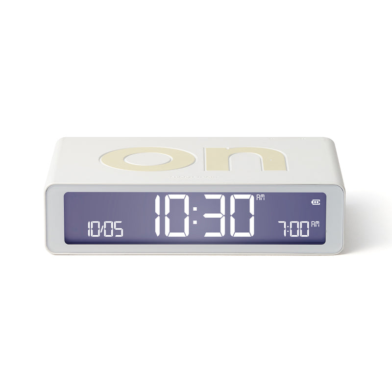 Lexon Flip Classic Reversible Alarm Clock - White