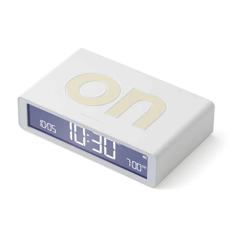 Lexon Flip Classic Reversible Alarm Clock - White