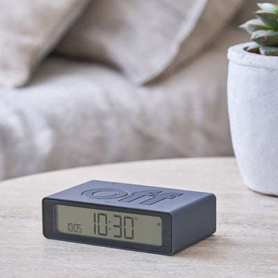 Lexon Flip Mini Reversible Alarm Clock - Grey