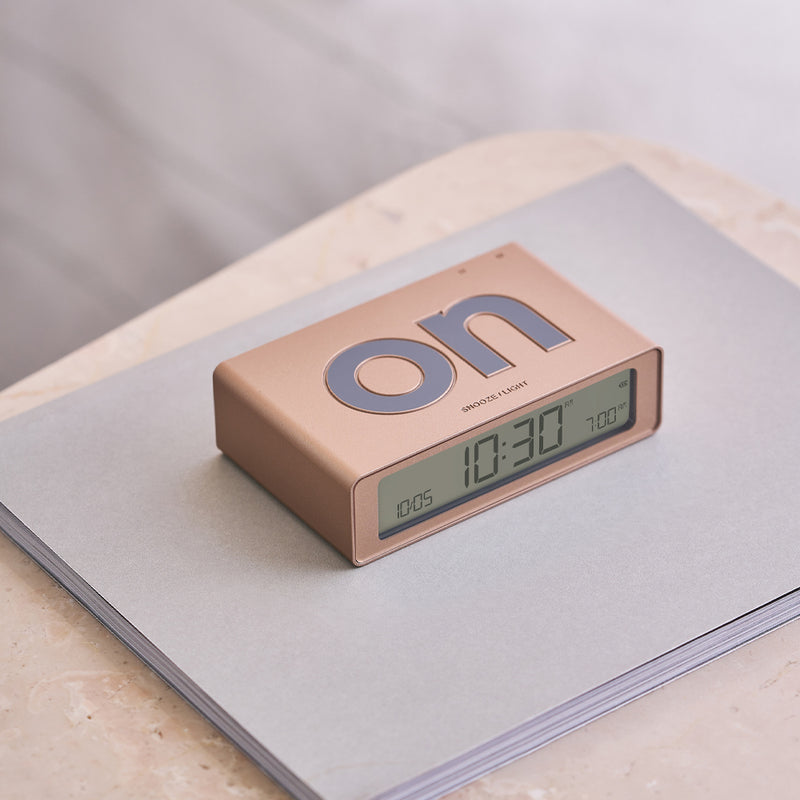 Lexon Flip Mini Reversible Alarm Clock - Gold