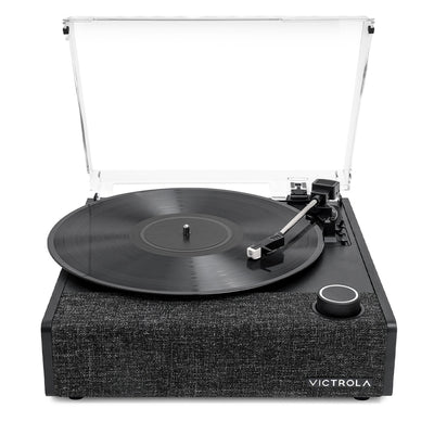 Victrola Eastwood II Turntable - Black + Bundled Crosley Record Storage Display Stand