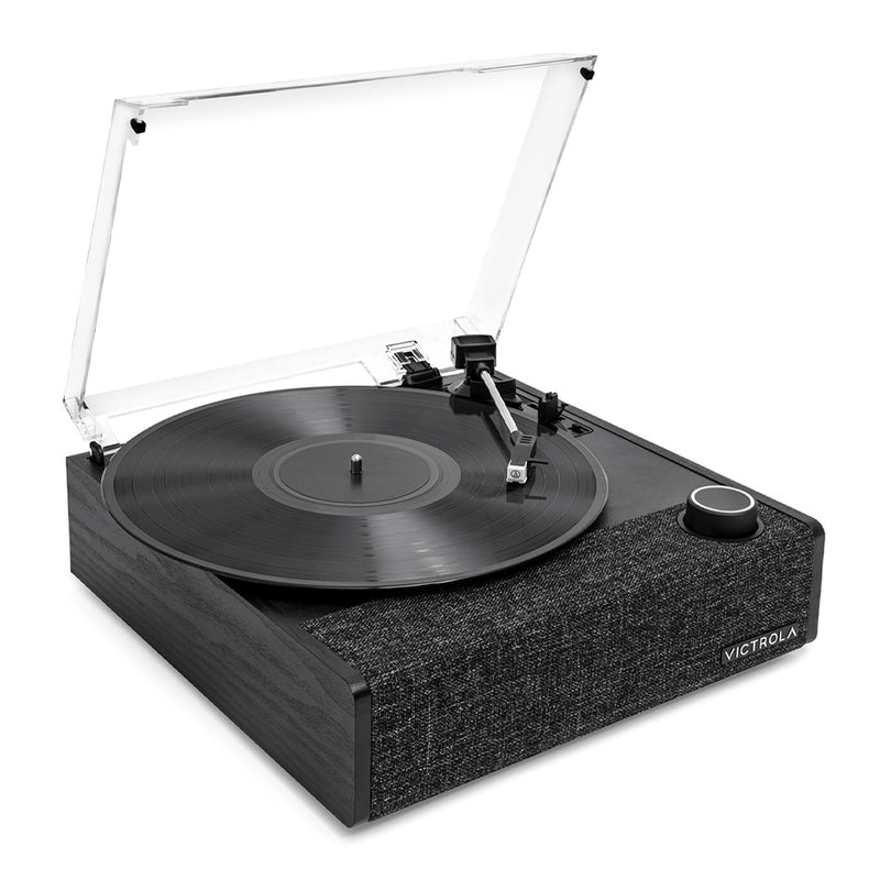 Victrola Eastwood II Turntable - Black + Bundled Crosley Record Storage Display Stand