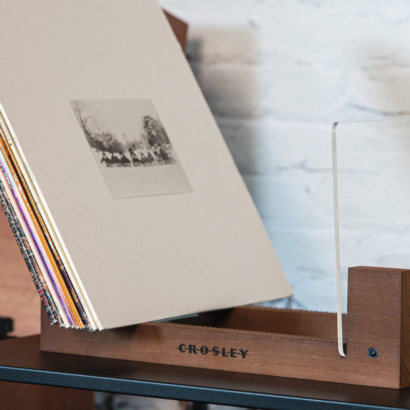 Victrola Eastwood II Turntable - Walnut + Bundled Crosley Record Storage Display Stand