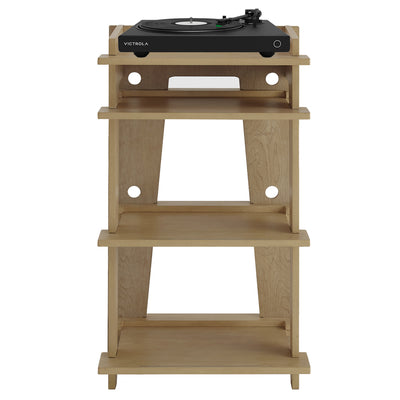 Victrola Hi-Res Onyx INT Turntable + Crosley Soho Turntable Stand - Natural