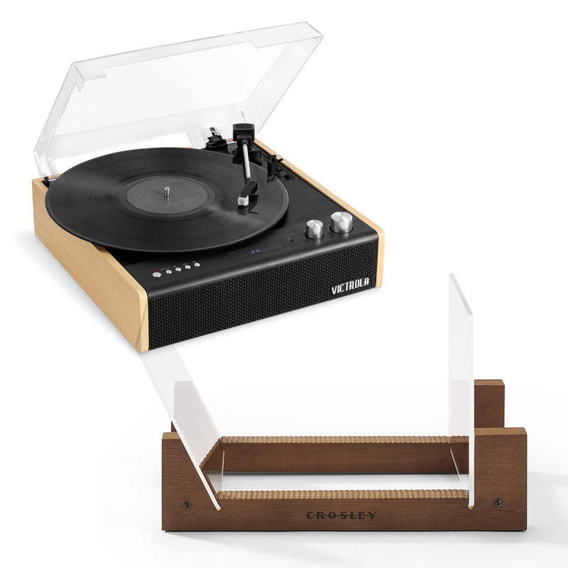 Victrola Eastwood Turntable + Bundled Crosley Record Storage Display Stand
