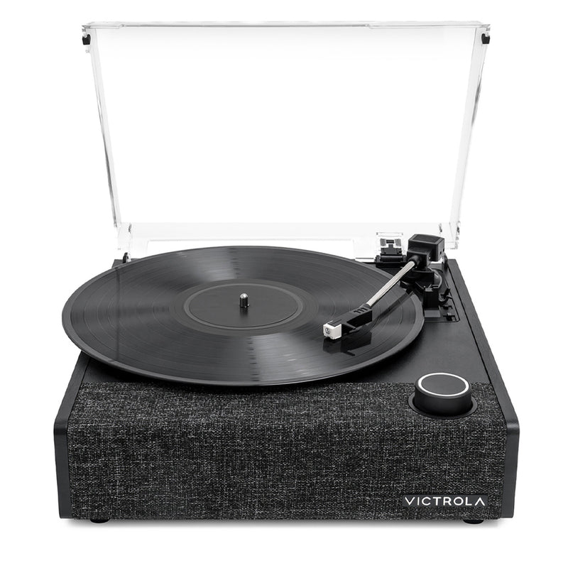 Victrola Eastwood II Turntable - Black + Entertainment Stand Bundle - Black