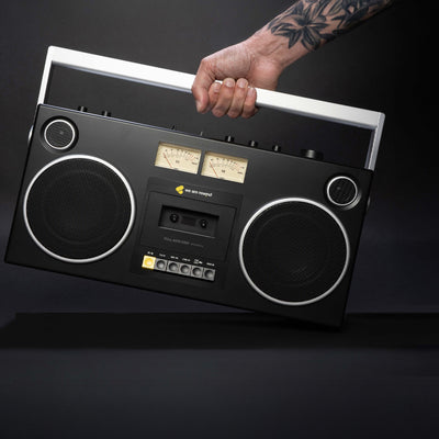 We Are Rewind Getto Blaster Cassette Player & Recorder - Curtis, Black