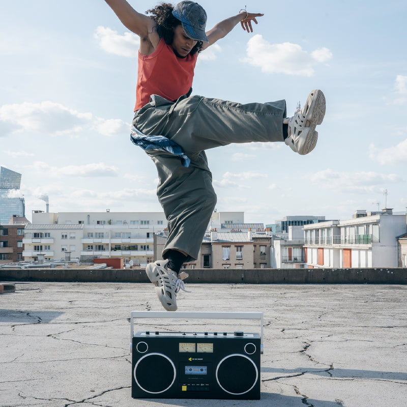 We Are Rewind Getto Blaster Cassette Player & Recorder - Curtis, Black