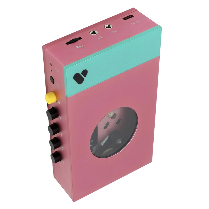 We Are Rewind Portable Cassette Player & Recorder - Edith, Pink & Green