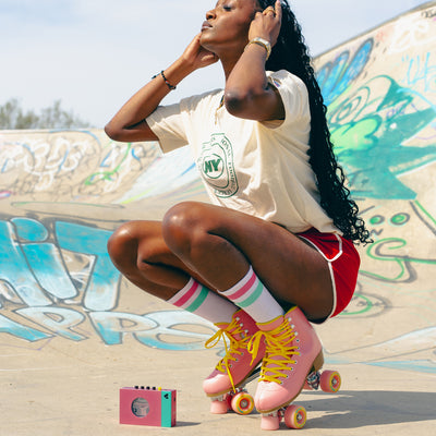 We Are Rewind Portable Cassette Player & Recorder - Edith, Pink & Green