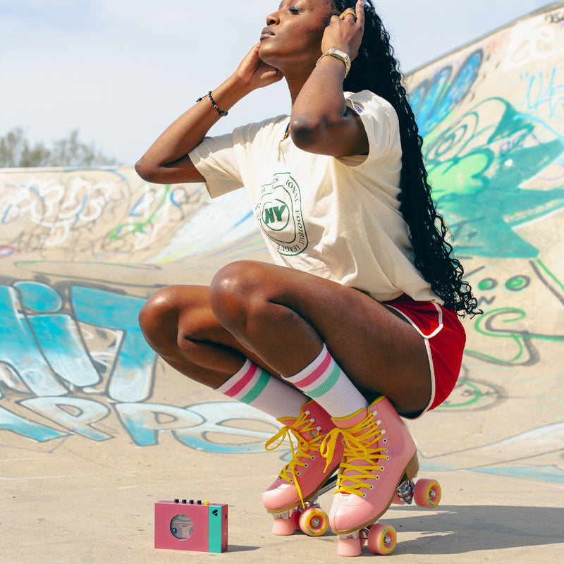 We Are Rewind Portable Cassette Player & Recorder - Edith, Pink & Green