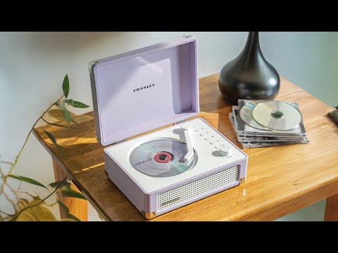 Crosley Cruiser Portable Retro CD Player with Stereo Bluetooth Speakers, FM Radio - Mint