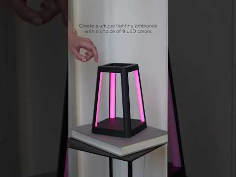 Lexon Lantern Portable Lamp With Built-In Wireless Charger - Black