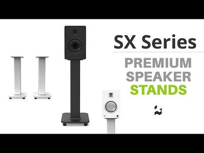 Kanto SX22W 22" Tall Fillable Speaker Stands with Isolation Feet - Pair, White