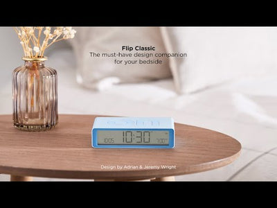 Lexon Flip Classic Reversible Alarm Clock - White