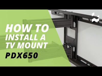 Kanto PDX650 Full Motion TV Wall Mount for 37" - 90" TVs, Black