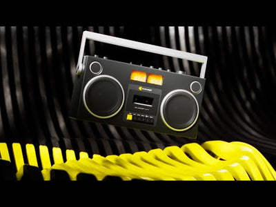 We Are Rewind Getto Blaster Cassette Player & Recorder - Curtis, Black