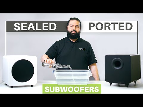 Kanto SUB8 300W 8" Sealed Powered Subwoofer, Matte Black