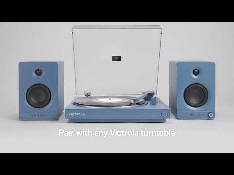Victrola Automatic Turntable + Victrola Tempo Bookshelf Speakers Bundle - Black