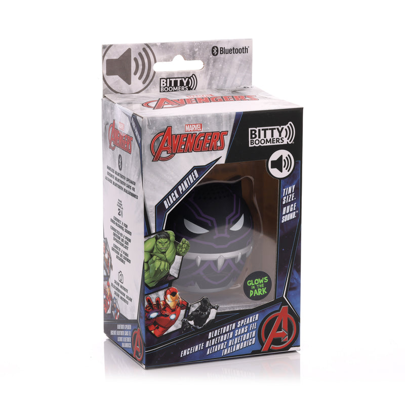 Marvel Bitty Boomers Black Panther Glow In The Dark Ultra-Portable Collectible Bluetooth Speaker