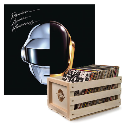Crosley Record Storage Crate Daft Punk Random Access Memories Vinyl Album Bundle