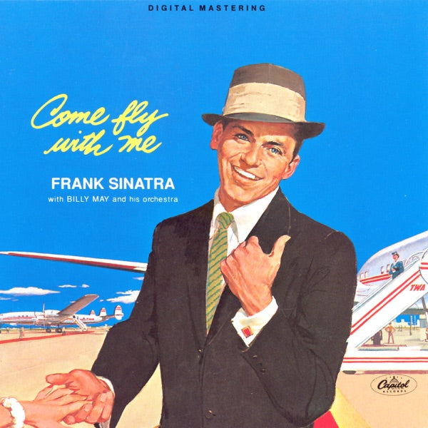 Crosley Record Storage Crate & Frank Sinatra - Come Fly With Me - Vinyl Album Bundle