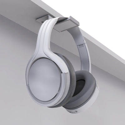 Kanto HHW Universal Under Desk Headphone Hook, White