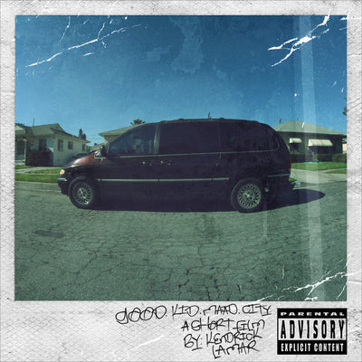 Crosley Record Storage Crate & Kendrick Lamar Good Kid, M.A.A.D City - Double Vinyl Album Bundle