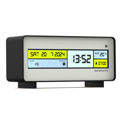 Newgate Futurama Lcd Alarm Clock Black Case White Lens