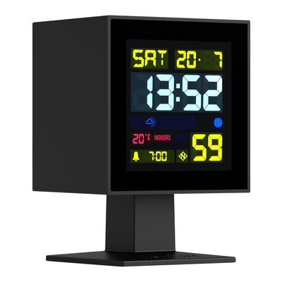 Newgate Monolith Lcd Alarm Clock Black