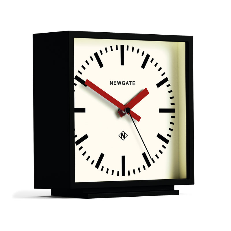 Newgate Amp Mantel Clock Black With Red Hands