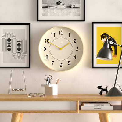 Newgate Monopoly Plywood Wall Clock With Yellow Hands