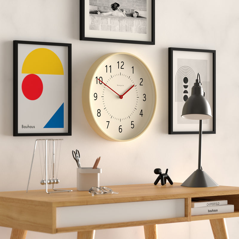 Newgate Monopoly Plywood Wall Clock With Red Hands