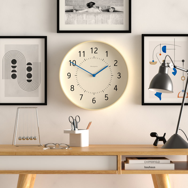 Newgate Monopoly Plywood Wall Clock With Blue Hands