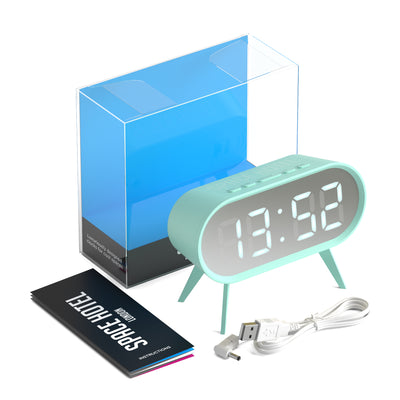 Newgate Space Hotel Cyborg Led Alarm Clock Blue