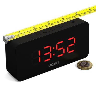 Newgate Space Hotel Hypertron Alarm Clock Black Case - Black Lens - Red Led