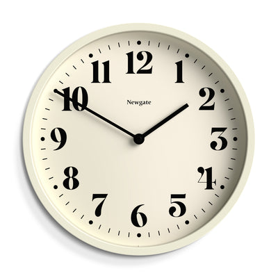 Newgate Number Four Wall Clock Matte Linen White
