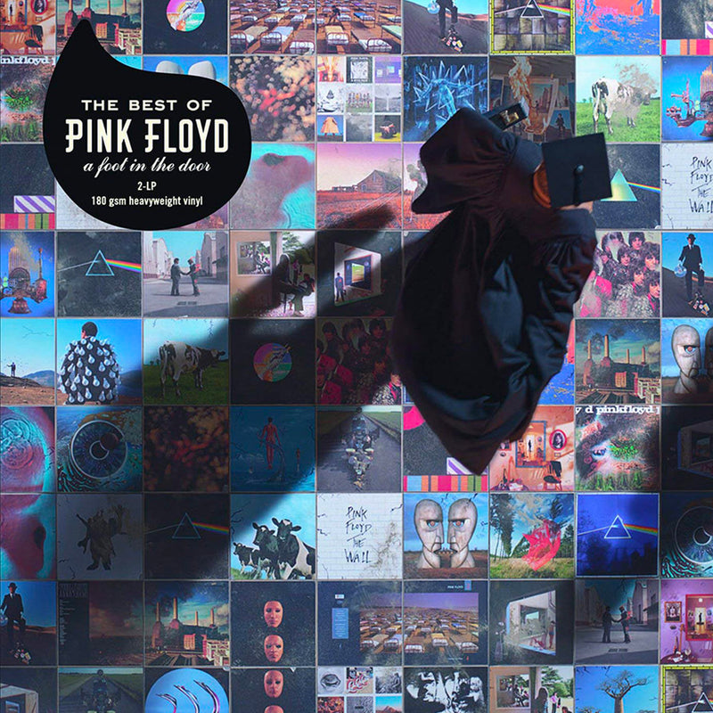 Crosley Record Storage Crate Pink Foyd The Best Of Pink Floyd: A Foot In The Door Vinyl Album Bundle