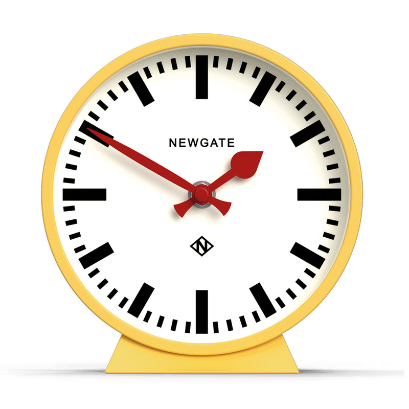 Newgate Railway Mantel Clock Cheeky Yellow