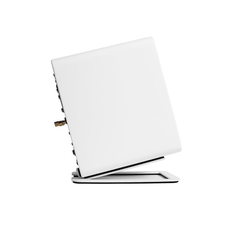Kanto S4W Angled Desktop Speaker Stands for Midsize Speakers - Pair, White
