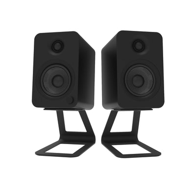 Kanto SE4 Elevated Desktop Speaker Stands for Midsize Speakers - Pair, Black