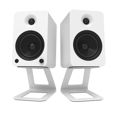 Kanto SE6W Elevated Desktop Speaker Stands for Large Speakers - Pair, White