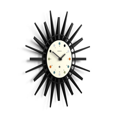 Newgate Stingray Wall Clock Black - White Dial
