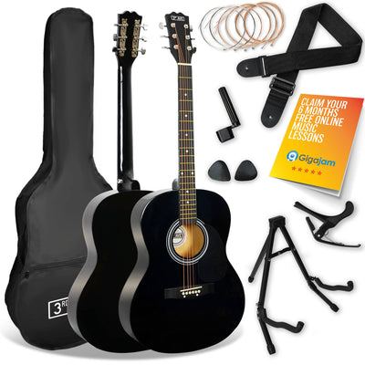 3rd Avenue Acoustic Guitar Premium Pack - Black