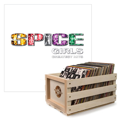 Crosley Record Storage Crate & Spice Girls - Greatest Hits - Vinyl Album Bundle